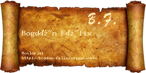 Bogdán Félix névjegykártya